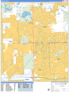 Orland Park  Wall Map Basic Style